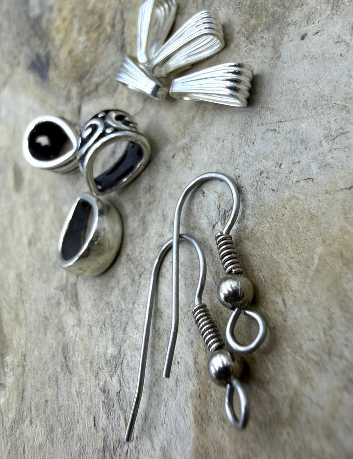 FRIDAY ESTATE FIND LOT of Sterling Silver Mixed Findings