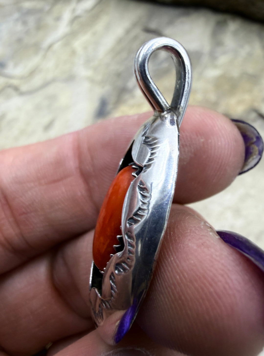 FRIDAY ESTATE FIND Sterling Silver Natural Coral Shadowbox