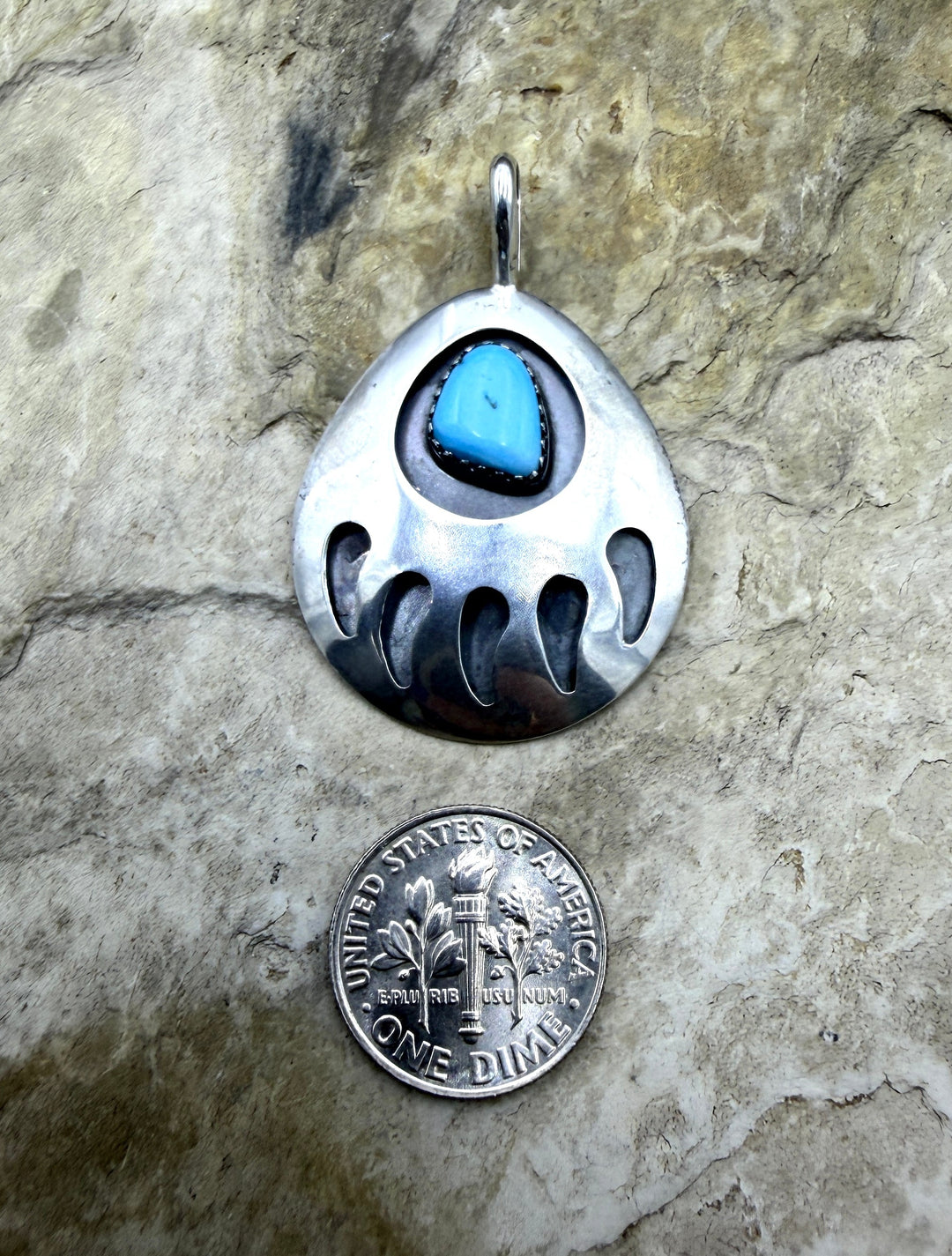 FRIDAY ESTATE FIND Sterling Silver Oxidized Bear Paw