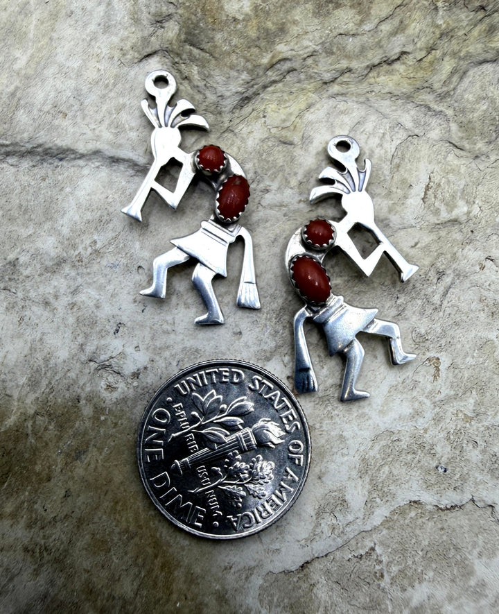 FRIDAY ESTATE FIND Sterling Silver Pair of Aztec Dancer