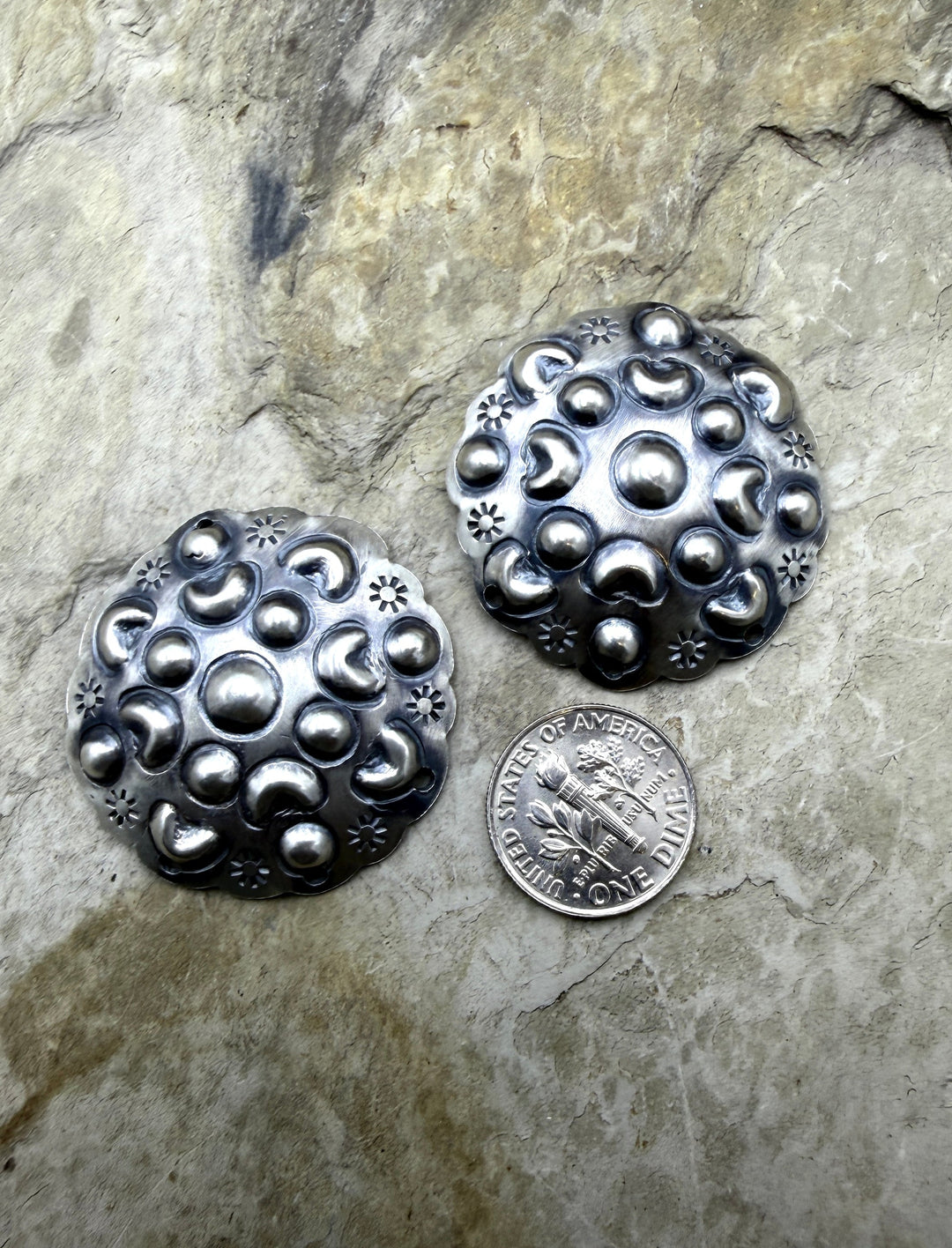 FRIDAY ESTATE FIND Sterling Silver Pair of BIG Earring