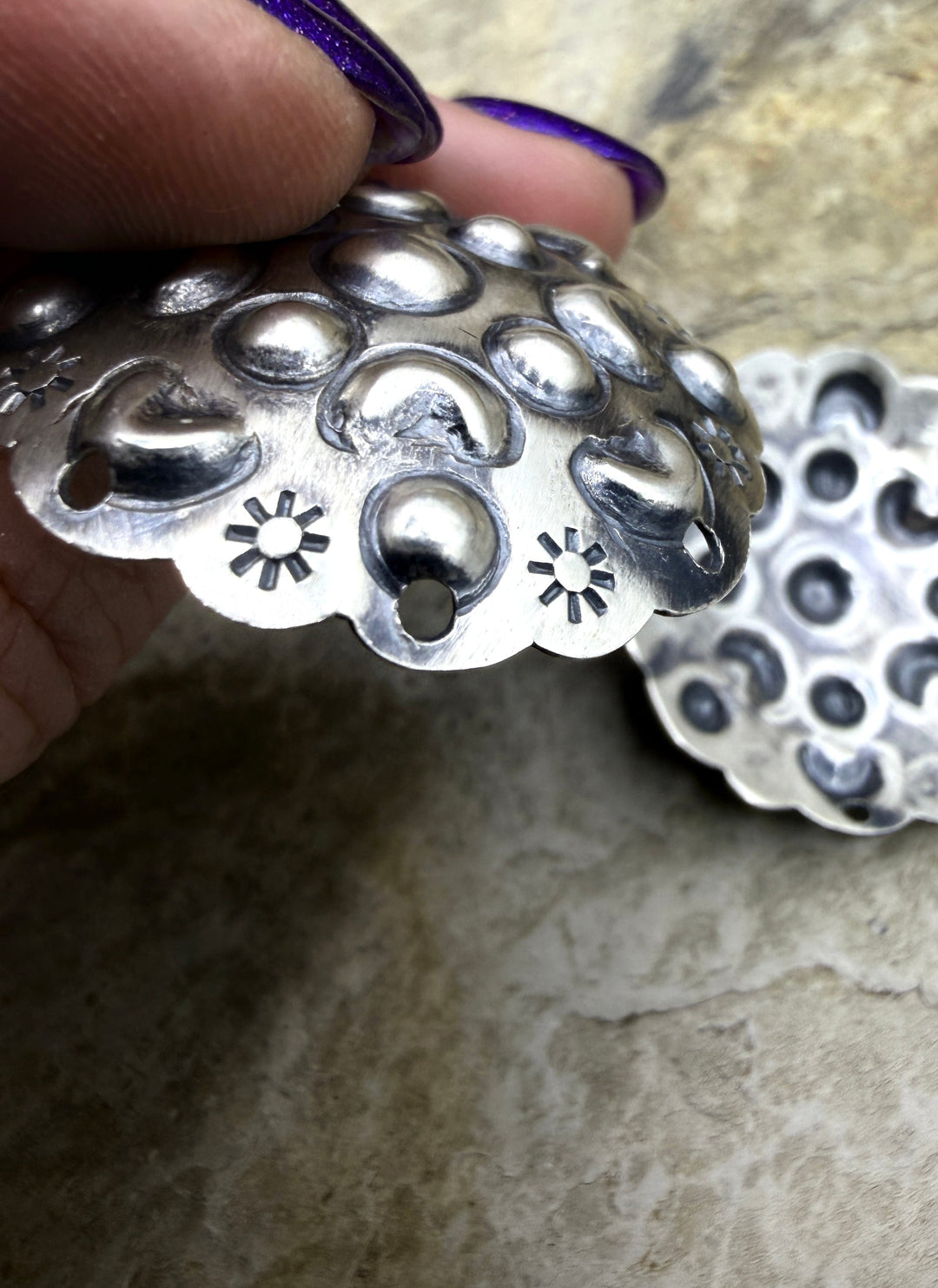 FRIDAY ESTATE FIND Sterling Silver Pair of BIG Earring