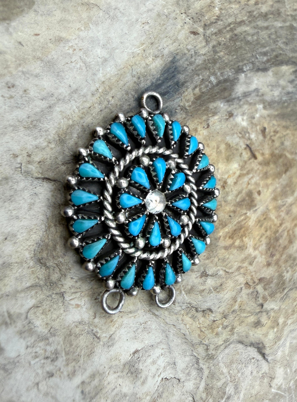 FRIDAY ESTATE FIND Sterling Silver Zuni Petit Point