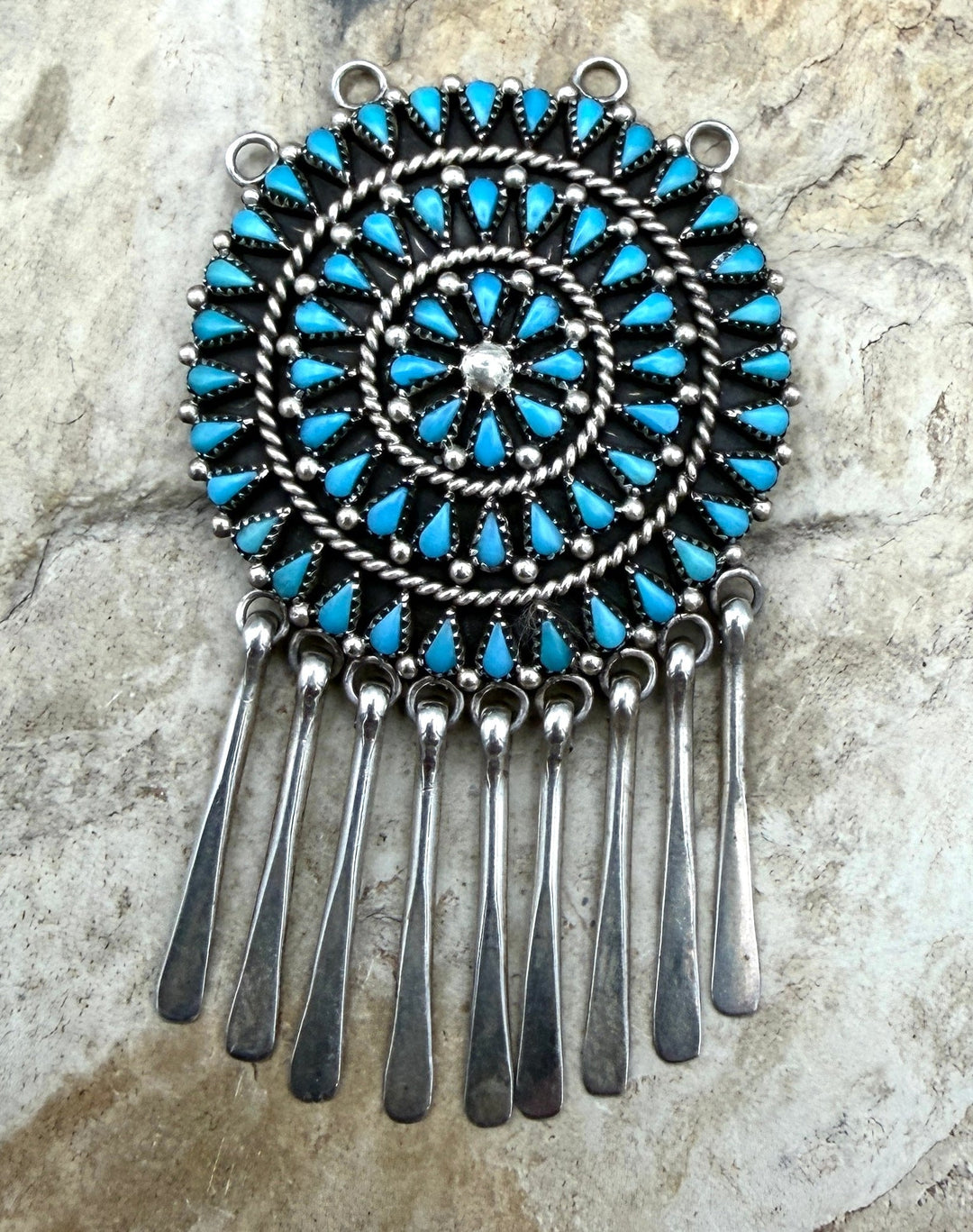 FRIDAY ESTATE FIND Sterling Silver Zuni Petit Point