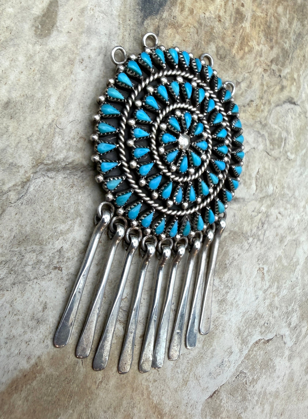 FRIDAY ESTATE FIND Sterling Silver Zuni Petit Point