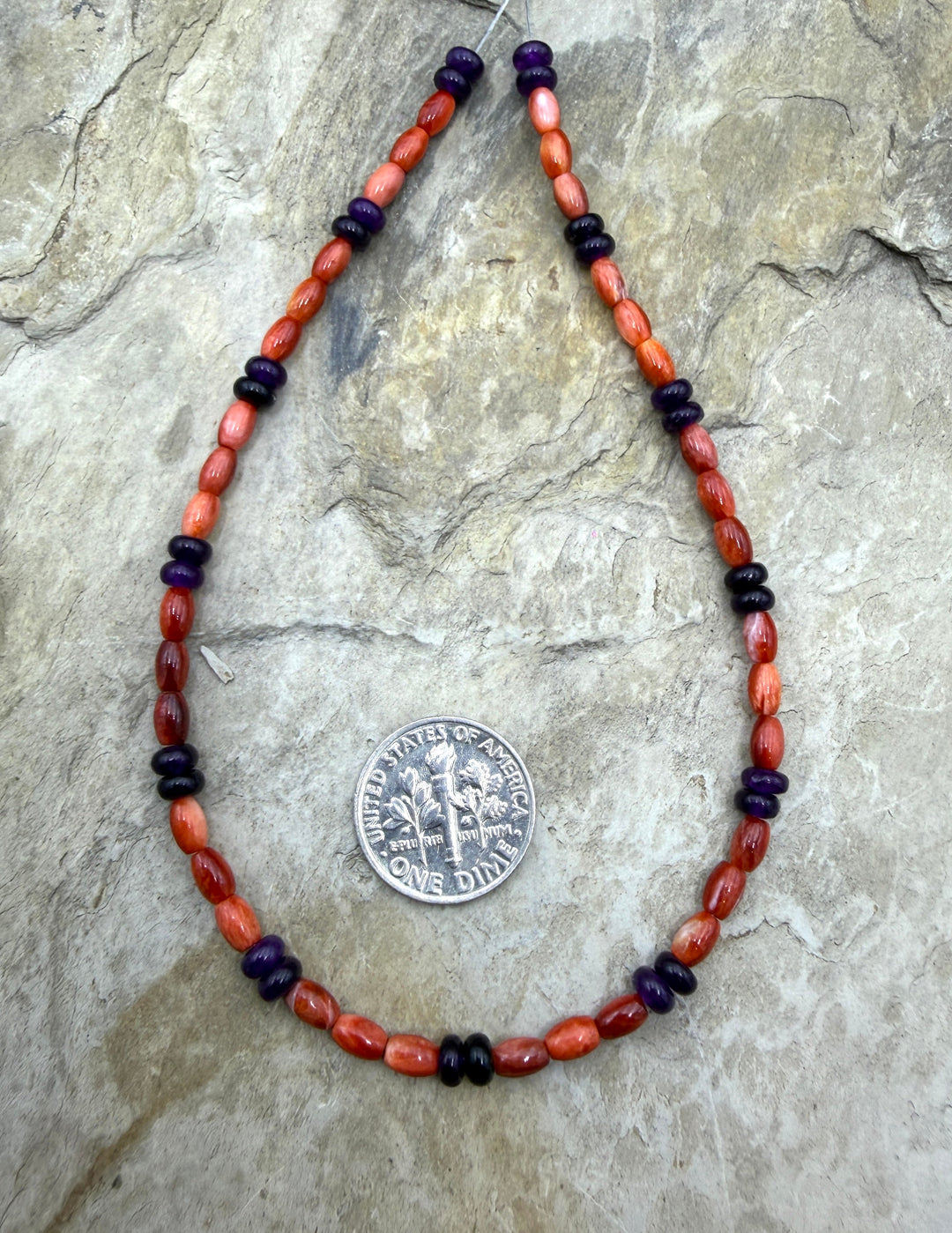 FRIDAY SPECIAL BUY Red Spiny Oyster and Amethyst Bead