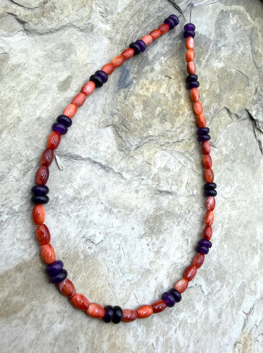 FRIDAY SPECIAL BUY Red Spiny Oyster and Amethyst Bead