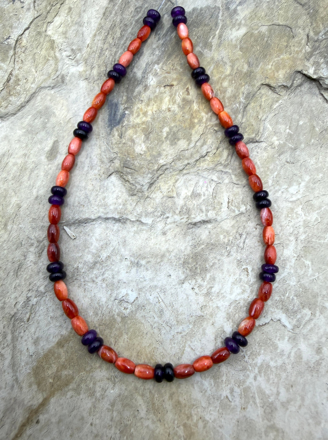 FRIDAY SPECIAL BUY Red Spiny Oyster and Amethyst Bead