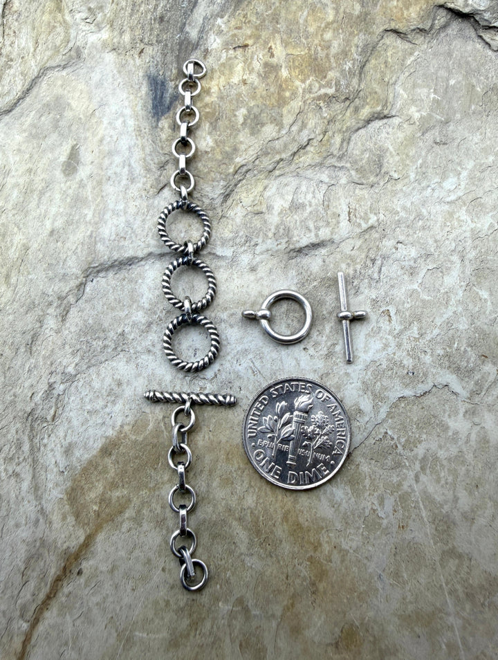 FRIDAY SPECIAL LOT of 2 Sterling Silver Toggle Clasps