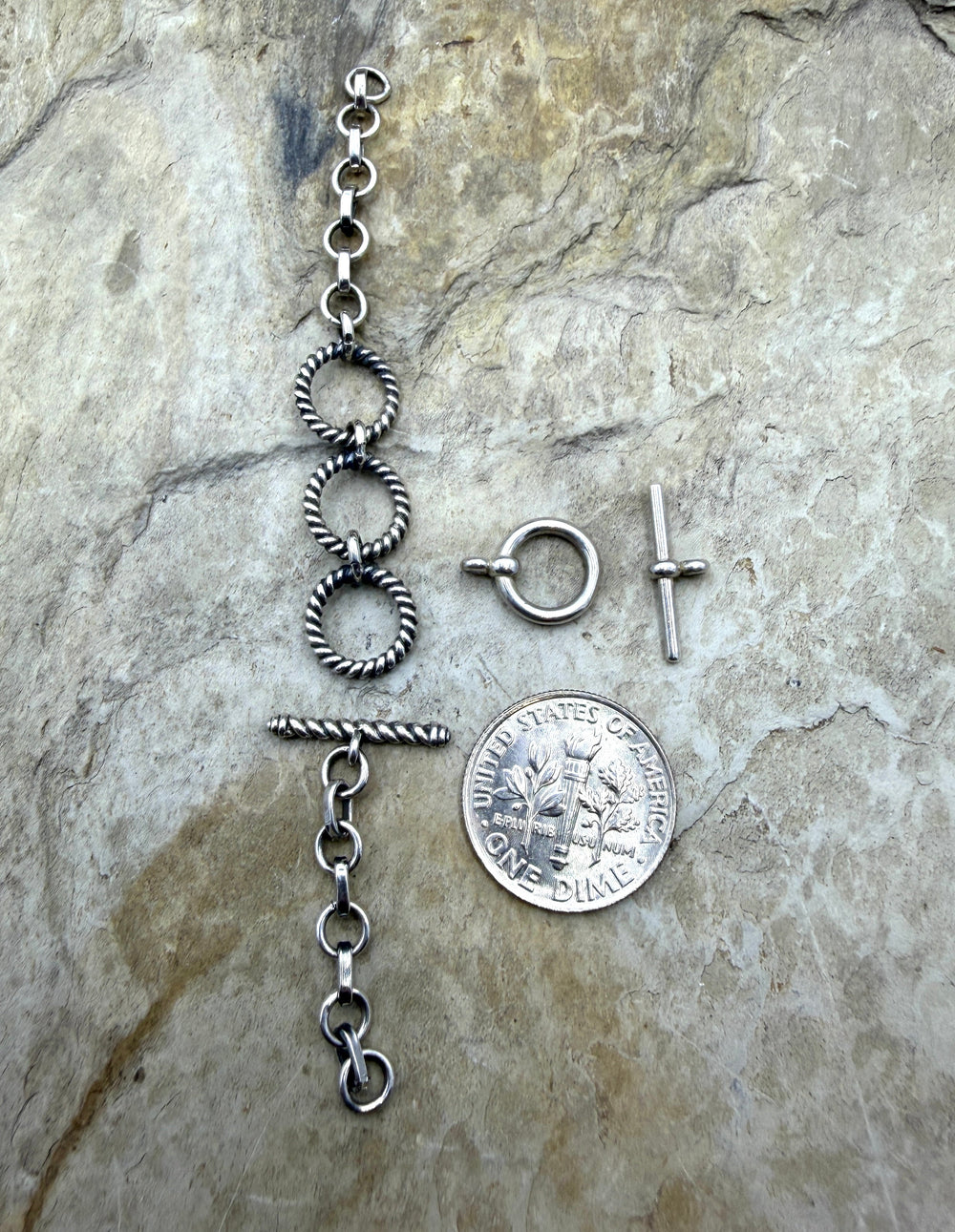 FRIDAY SPECIAL LOT of 2 Sterling Silver Toggle Clasps
