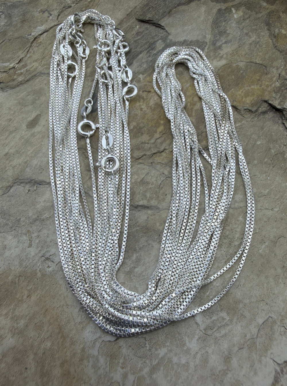 Sterling Silver 1mm 16 Inch Box Chain with Spring Ring Clap