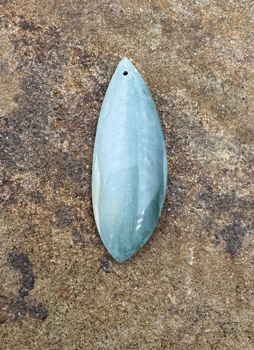 Gary Green Jasper (Oregon) Focal Pendant Bead 17x48mm