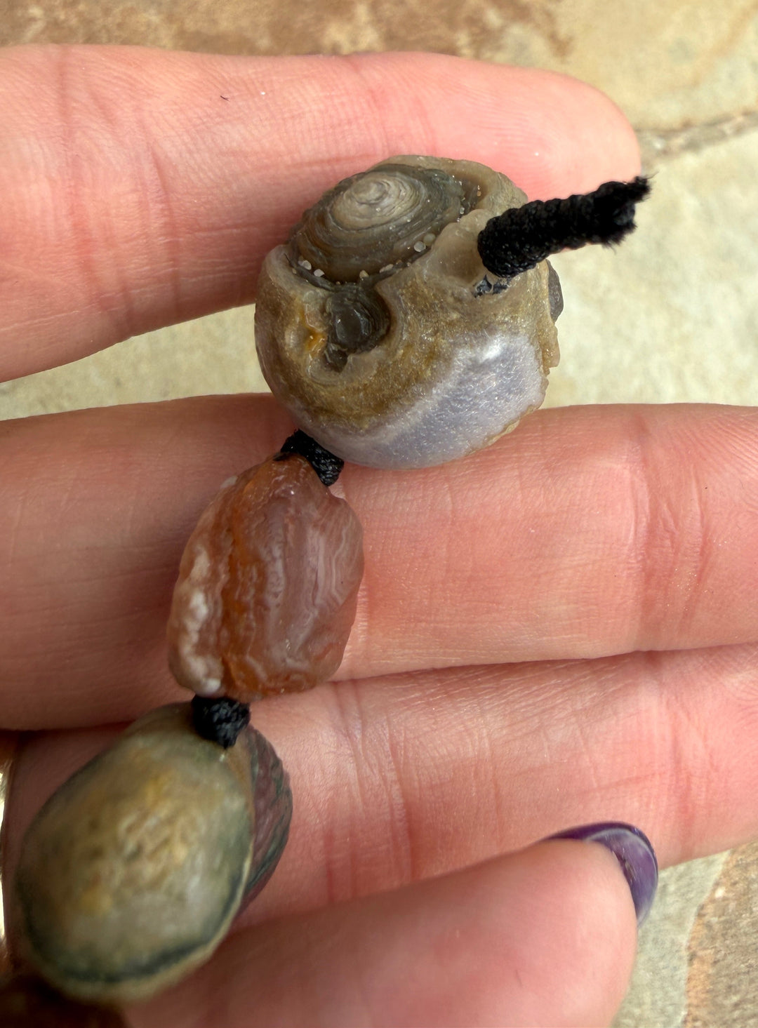Gobi Desert Agate (South East Asia) 4 Bead Focal Pendant