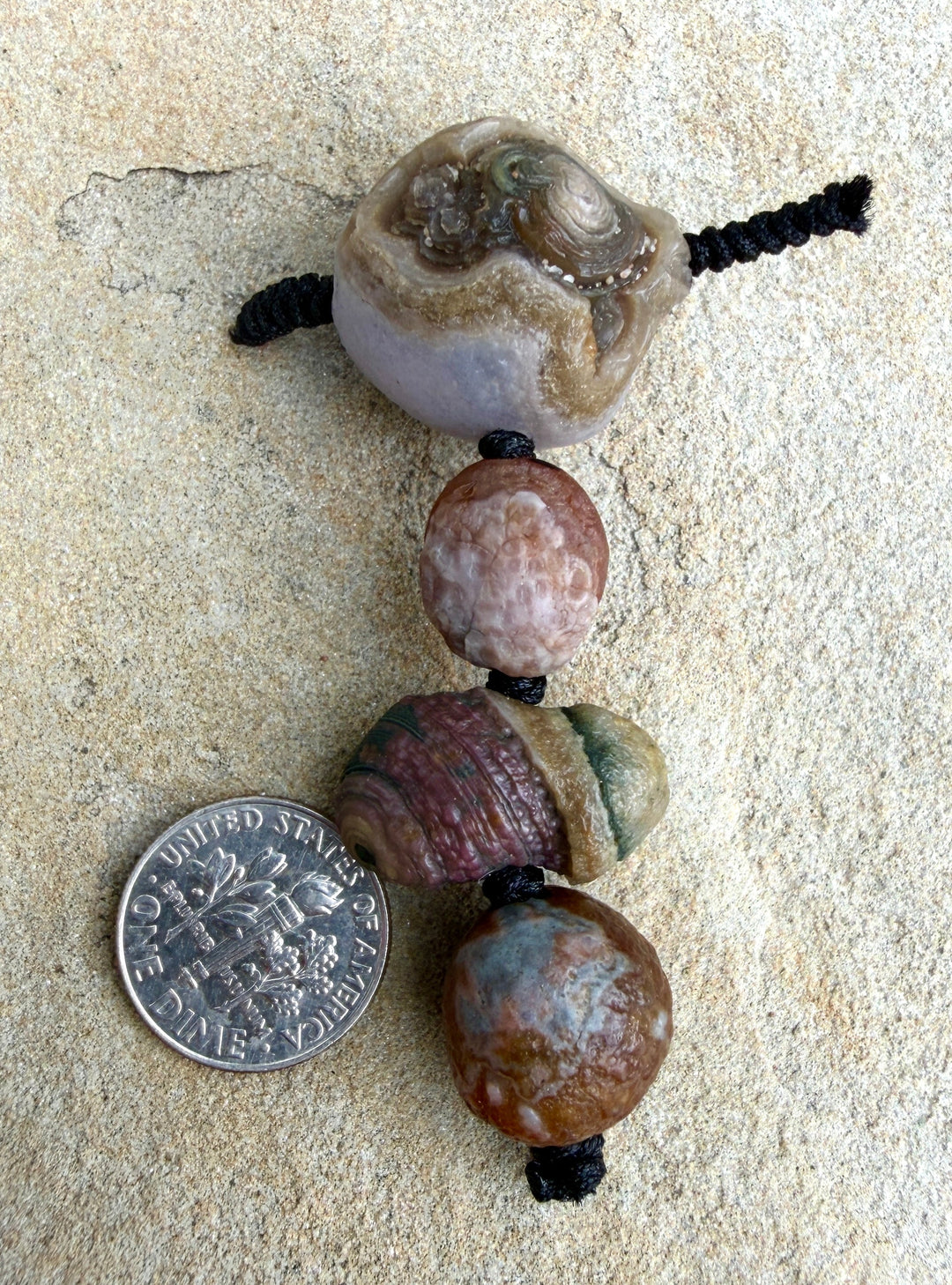 Gobi Desert Agate (South East Asia) 4 Bead Focal Pendant