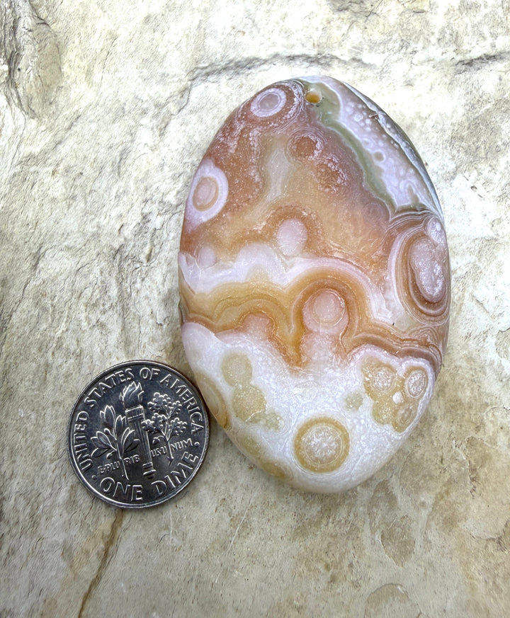 Gobi Desert Agate (South East Asia) BIG Focal Bead Pendant