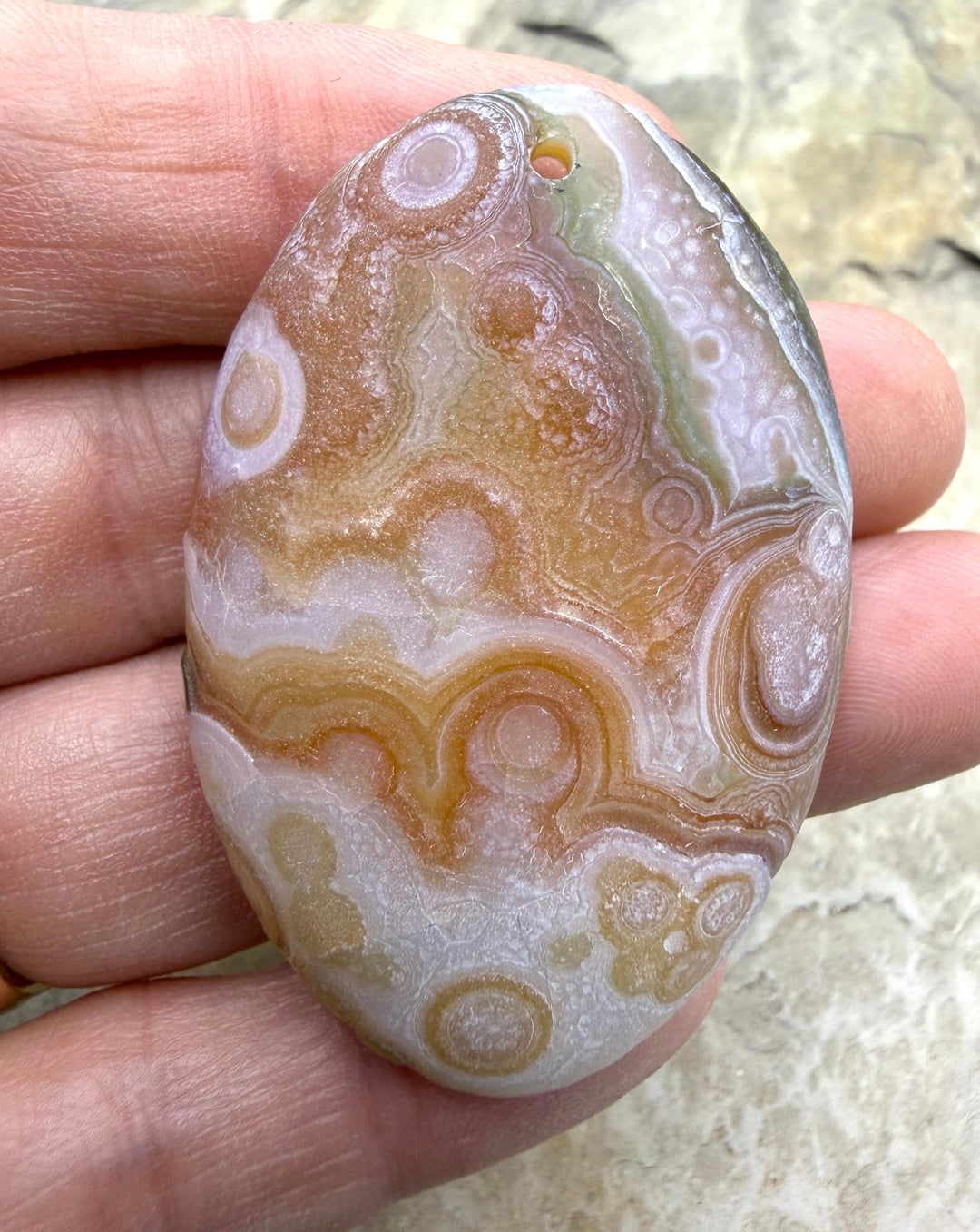 Gobi Desert Agate (South East Asia) BIG Focal Bead Pendant