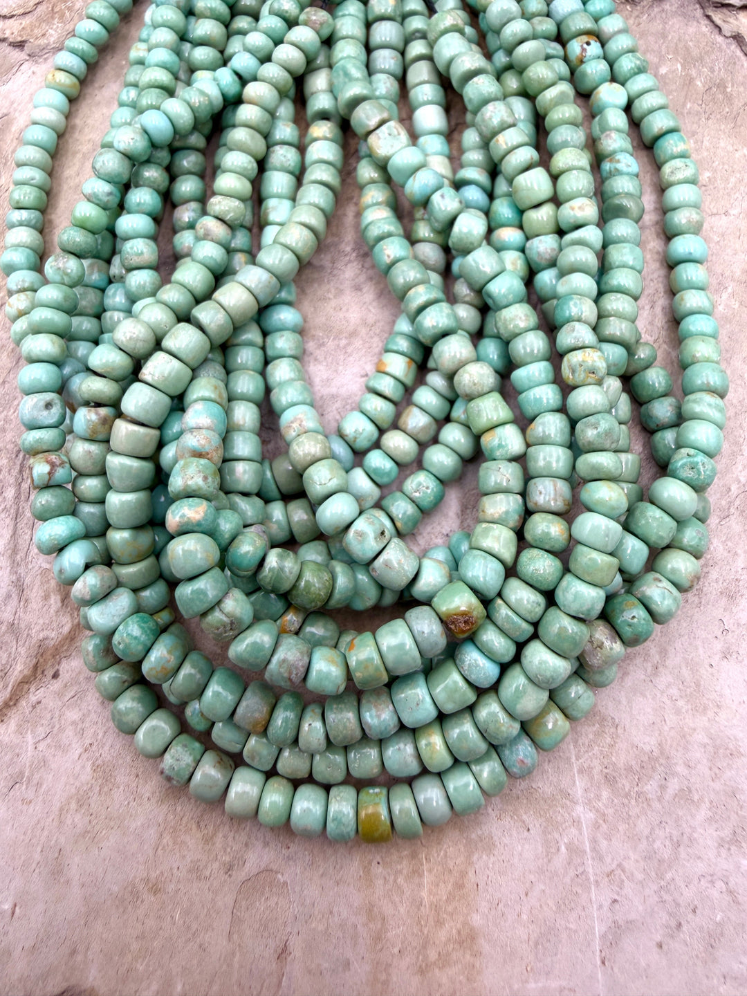 Green Campitos Turquoise (Mexico) 5mm Funky Bead Mix