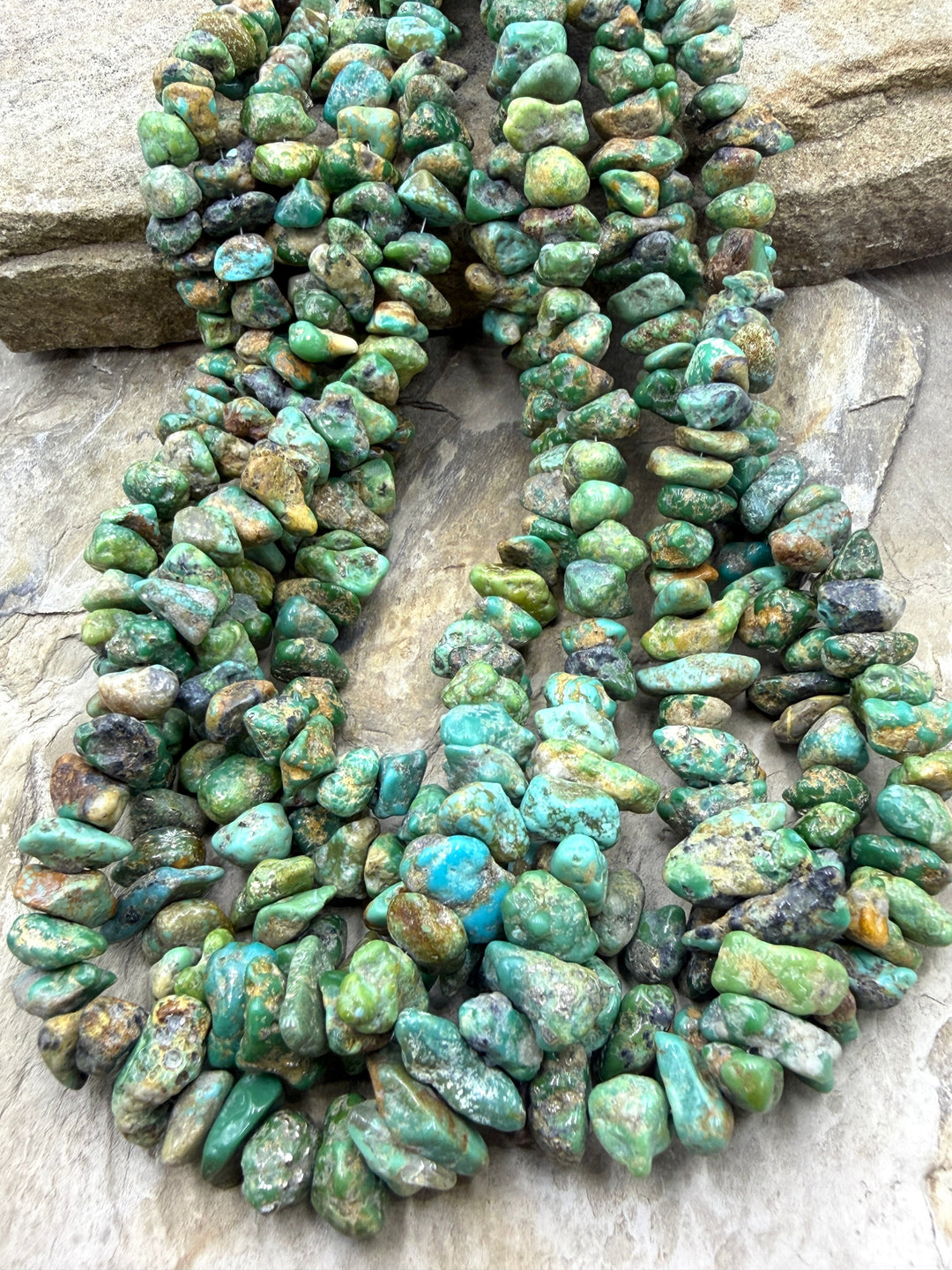 Green Campitos Turquoise (Mexico) BIG 8-12mm Rough Nugget