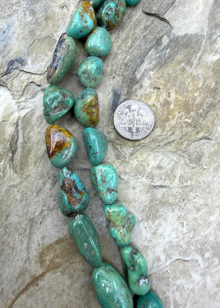 Green Kingman Turquoise (Arizona) BIG Nugget Beads