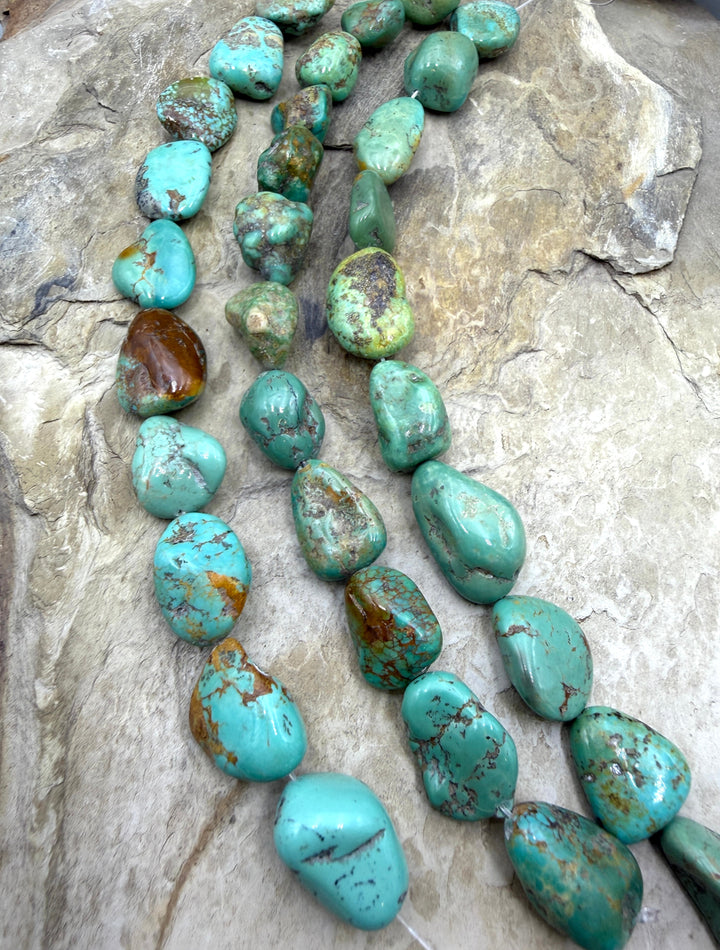 Green Kingman Turquoise (Arizona) BIG Nugget Beads