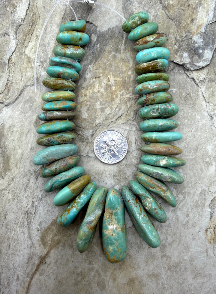 Green Kingman Turquoise (Arizona) Graduated LONG Nugget