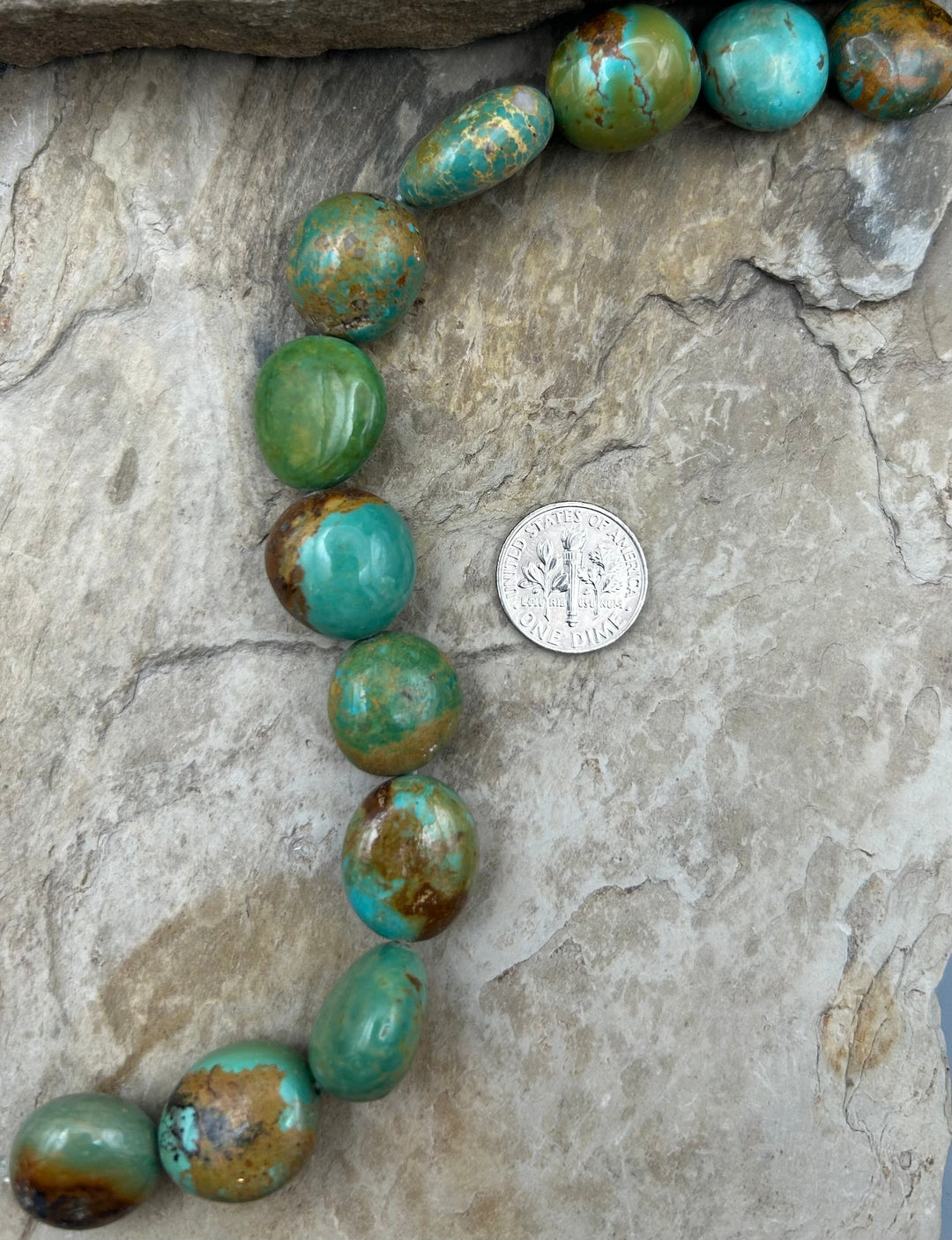 Green Kingman Turquoise (Arizona) Smooth Rounded Nugget