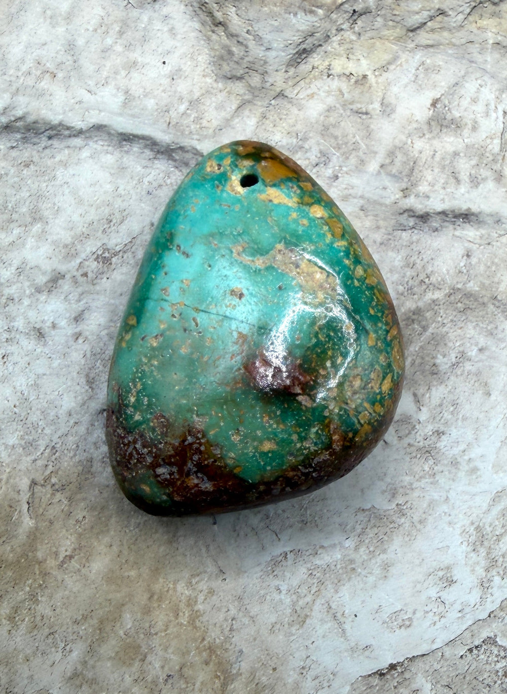 Green Royston Turquoise (Nevada) Focal Pendant Bead