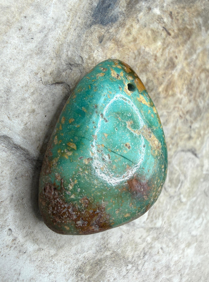 Green Royston Turquoise (Nevada) Focal Pendant Bead