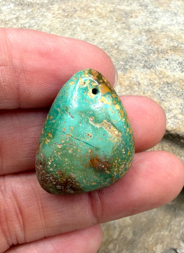 Green Royston Turquoise (Nevada) Focal Pendant Bead