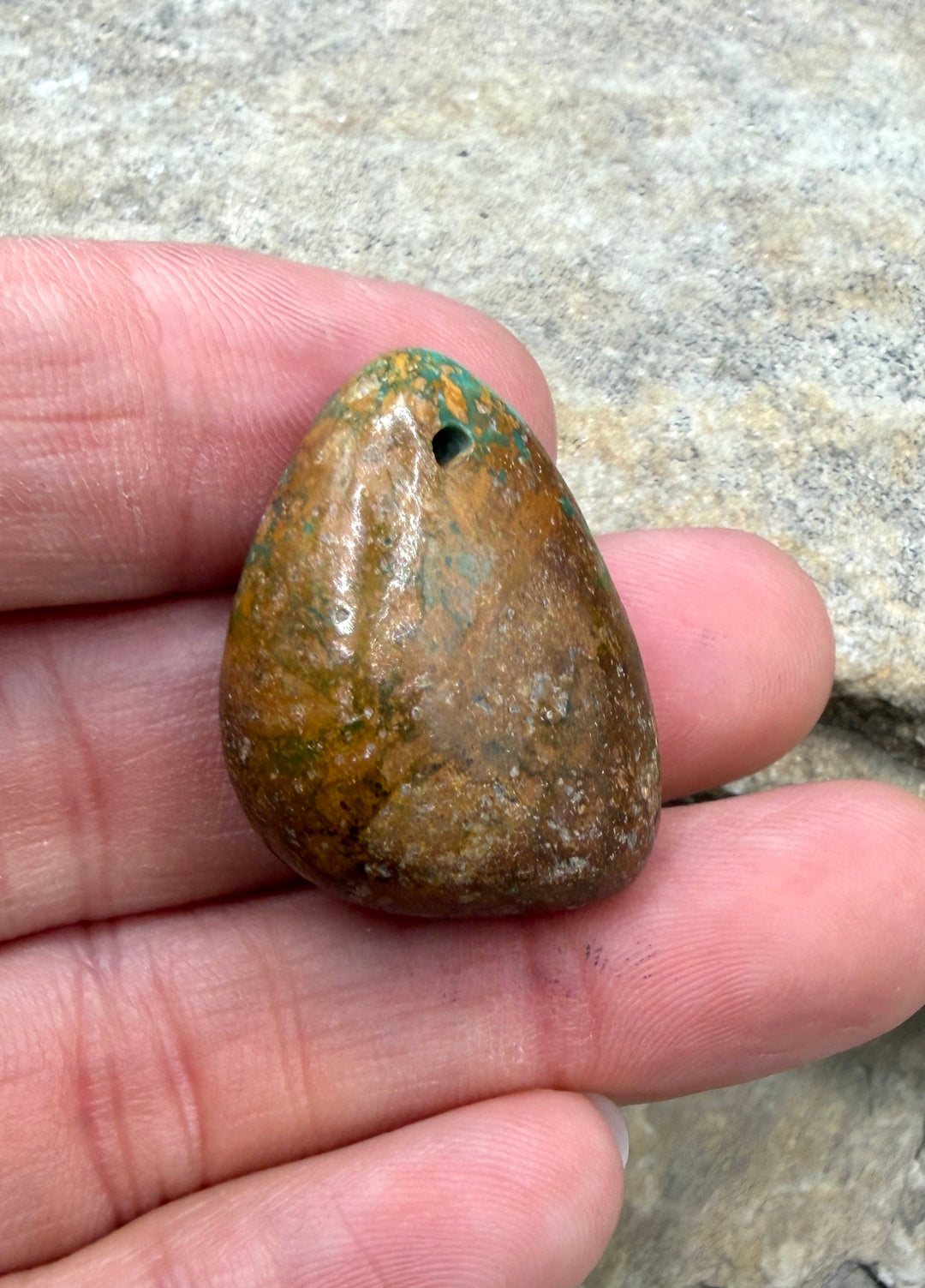 Green Royston Turquoise (Nevada) Focal Pendant Bead