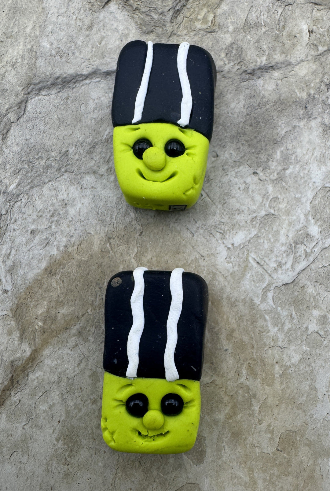 Handmade Polymer Clay Frankenstien Bride Beads Sold Per
