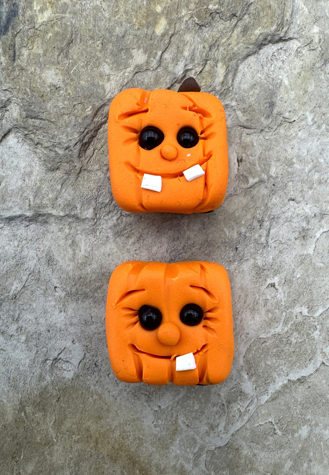 Handmade Polymer Clay Jack-O-Lantern Beads Sold Per