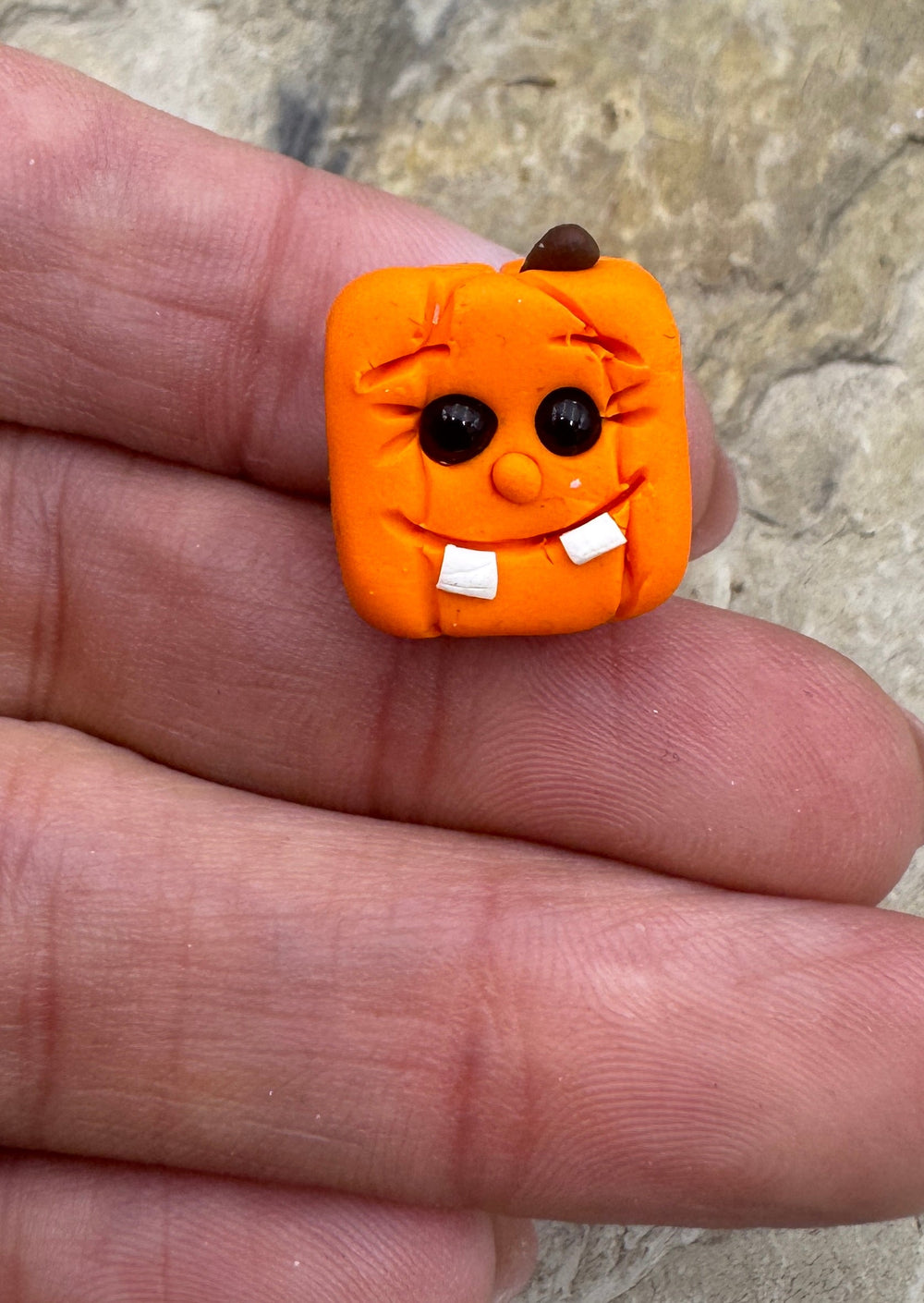 Handmade Polymer Clay Jack-O-Lantern Beads Sold Per