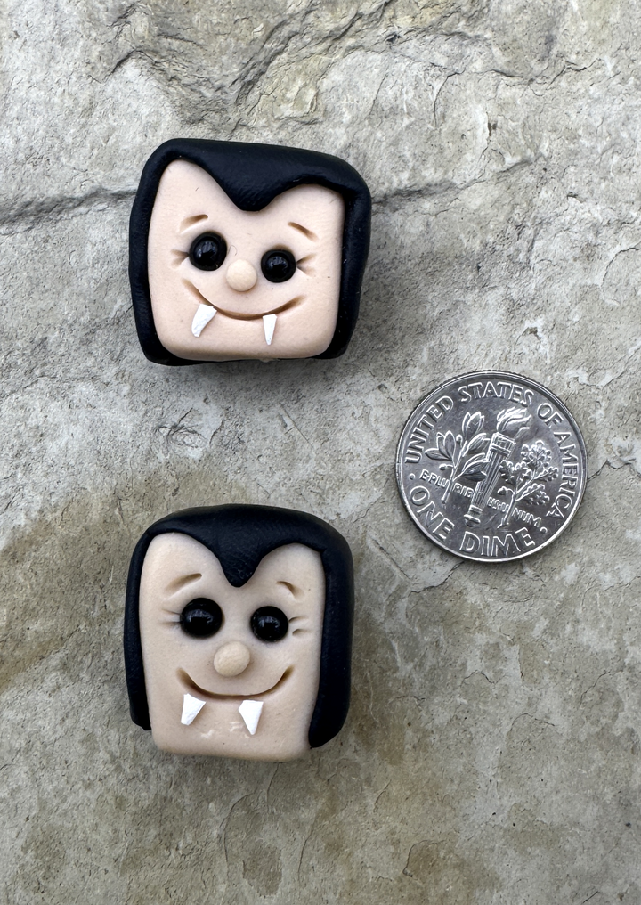 Handmade Polymer Clay Vampire Beads Sold Per One Bead