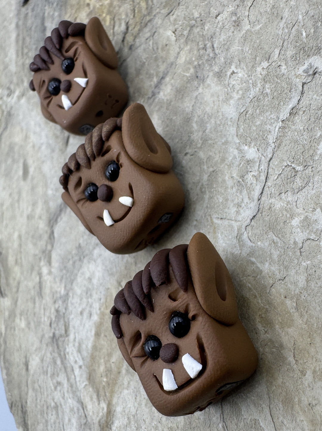 Handmade Polymer Clay Werewolf Beads Sold Per One Bead