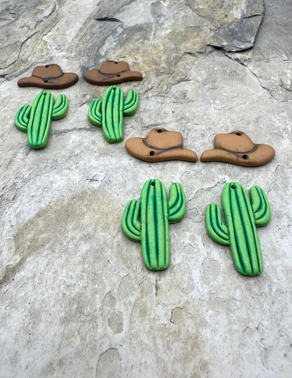 Handmade Polymer Clay Western Earring Set One Pair Two