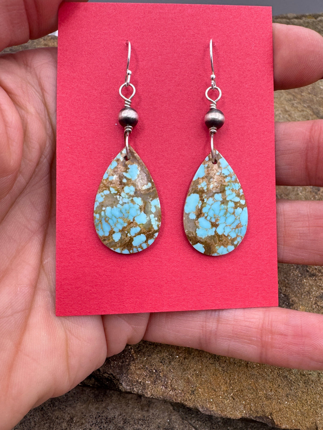 Heidi White Designs Number 8 Turquoise and Sterling Silver