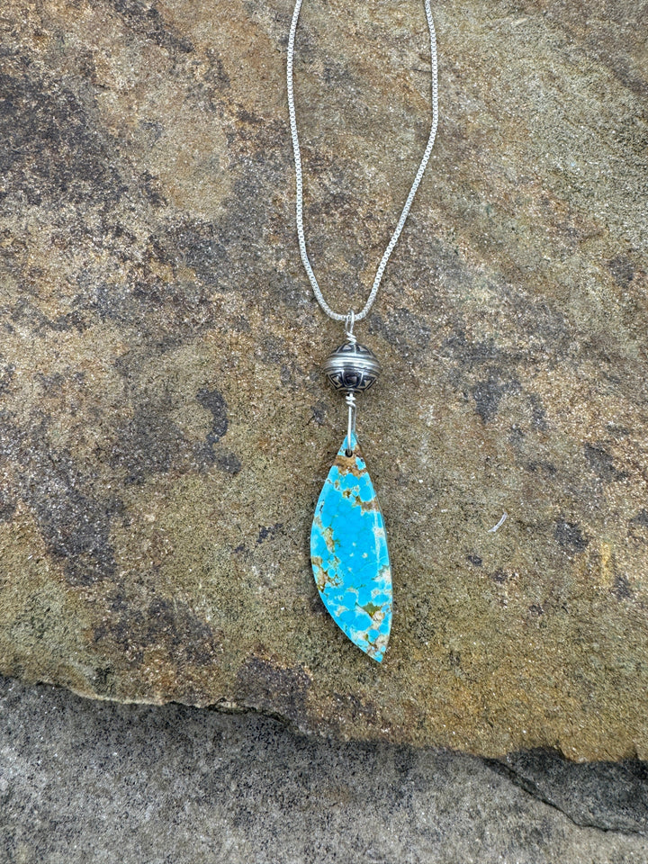 Heidi White Designs Number 8 Turquoise and Sterling Silver