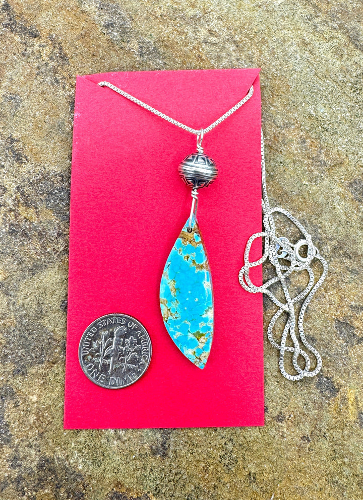 Heidi White Designs Number 8 Turquoise and Sterling Silver