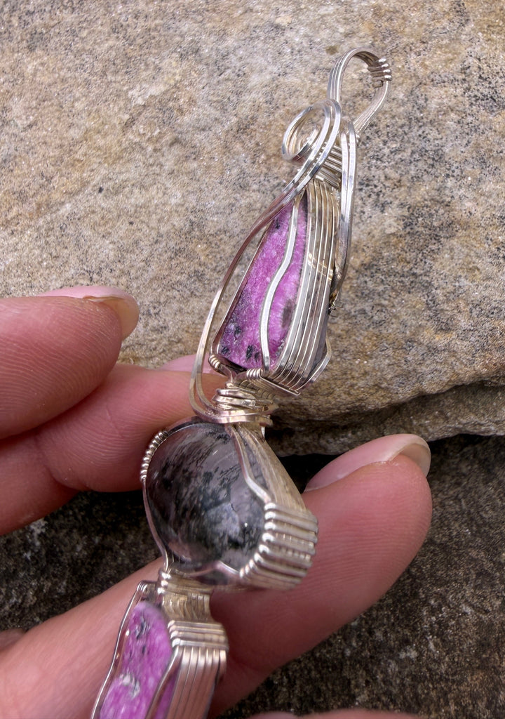 Heidi White Designs Serting Silver Wire Wrapped Pendant