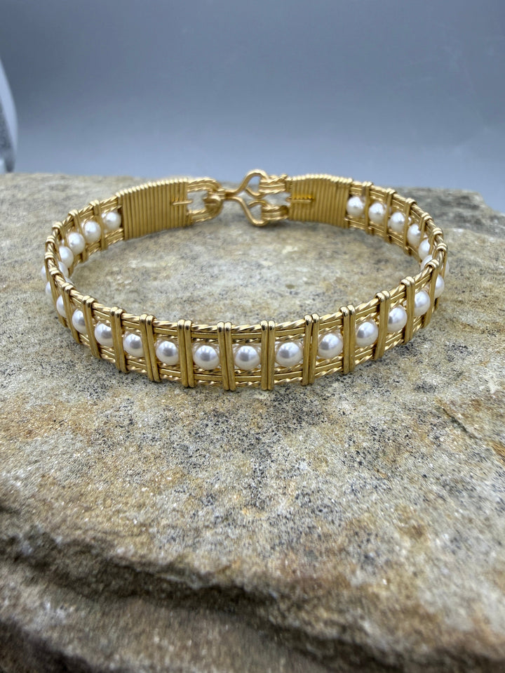 Heidi White Designs Wire Wrapped 14KGF and Pearl