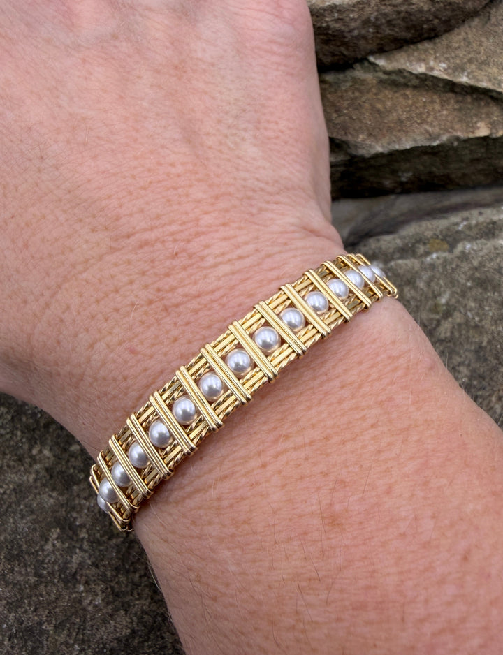 Heidi White Designs Wire Wrapped 14KGF and Pearl