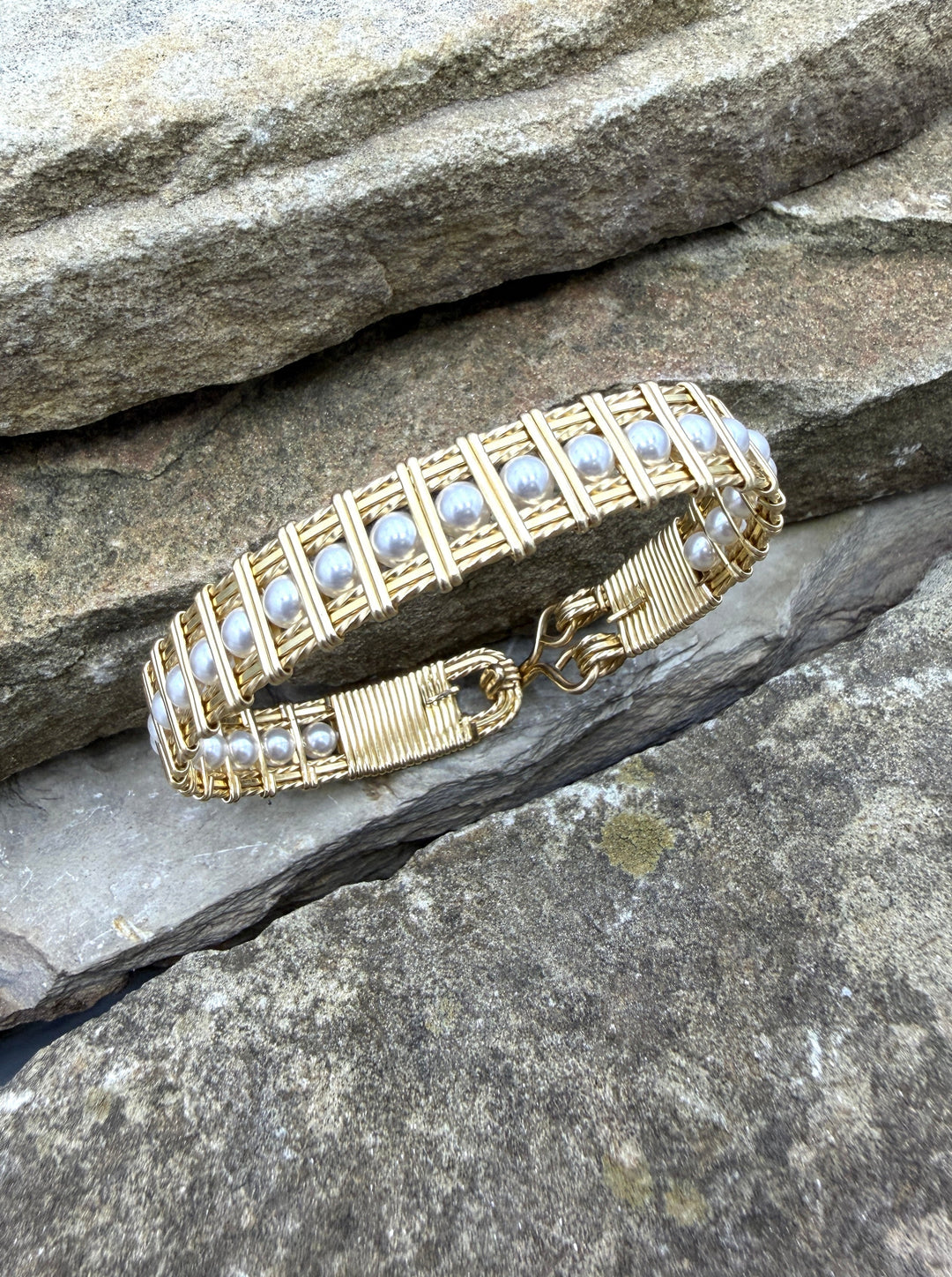 Heidi White Designs Wire Wrapped 14KGF and Pearl