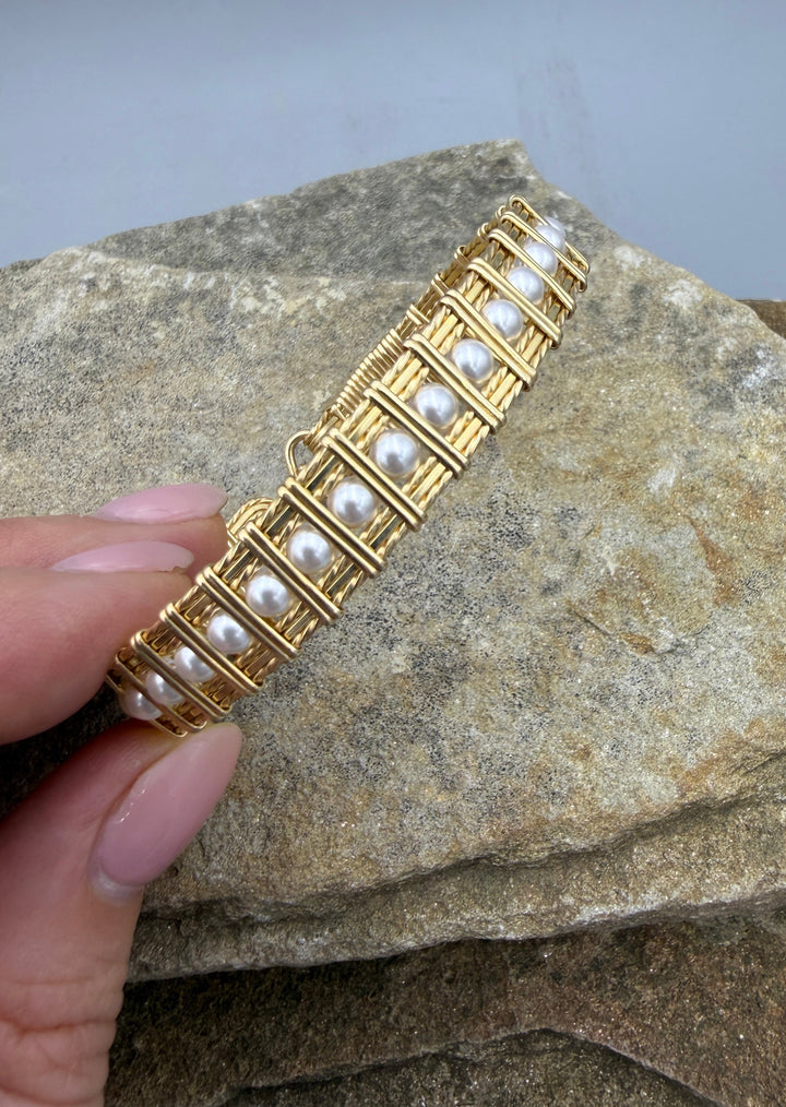 Heidi White Designs Wire Wrapped 14KGF and Pearl