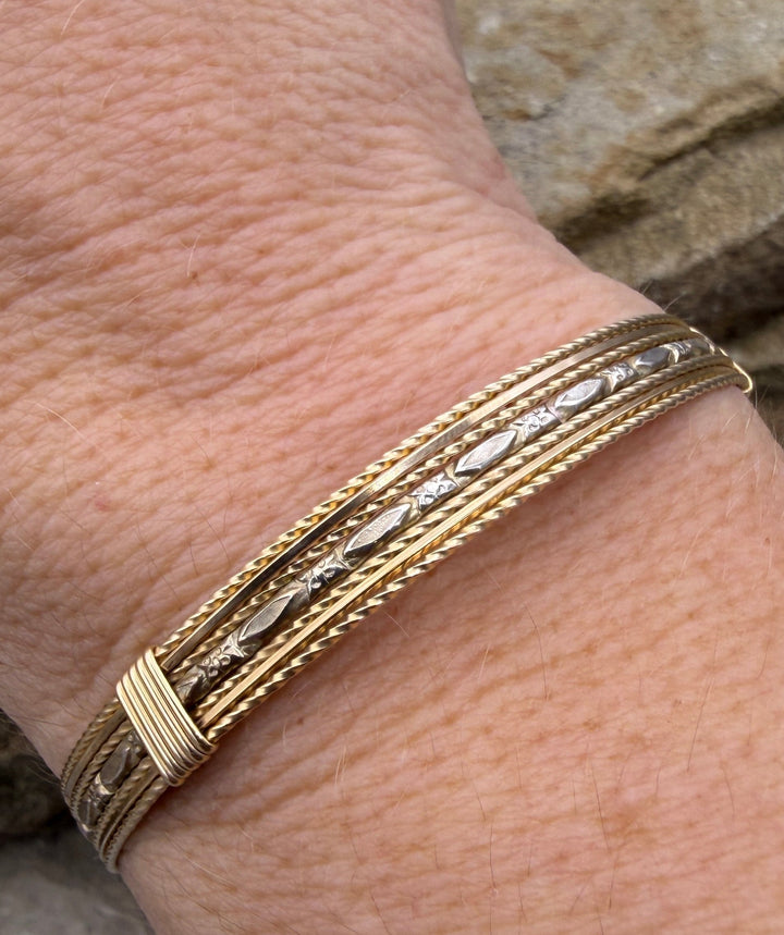 Heidi White Designs Wire Wrapped Sterling Silver and Gold