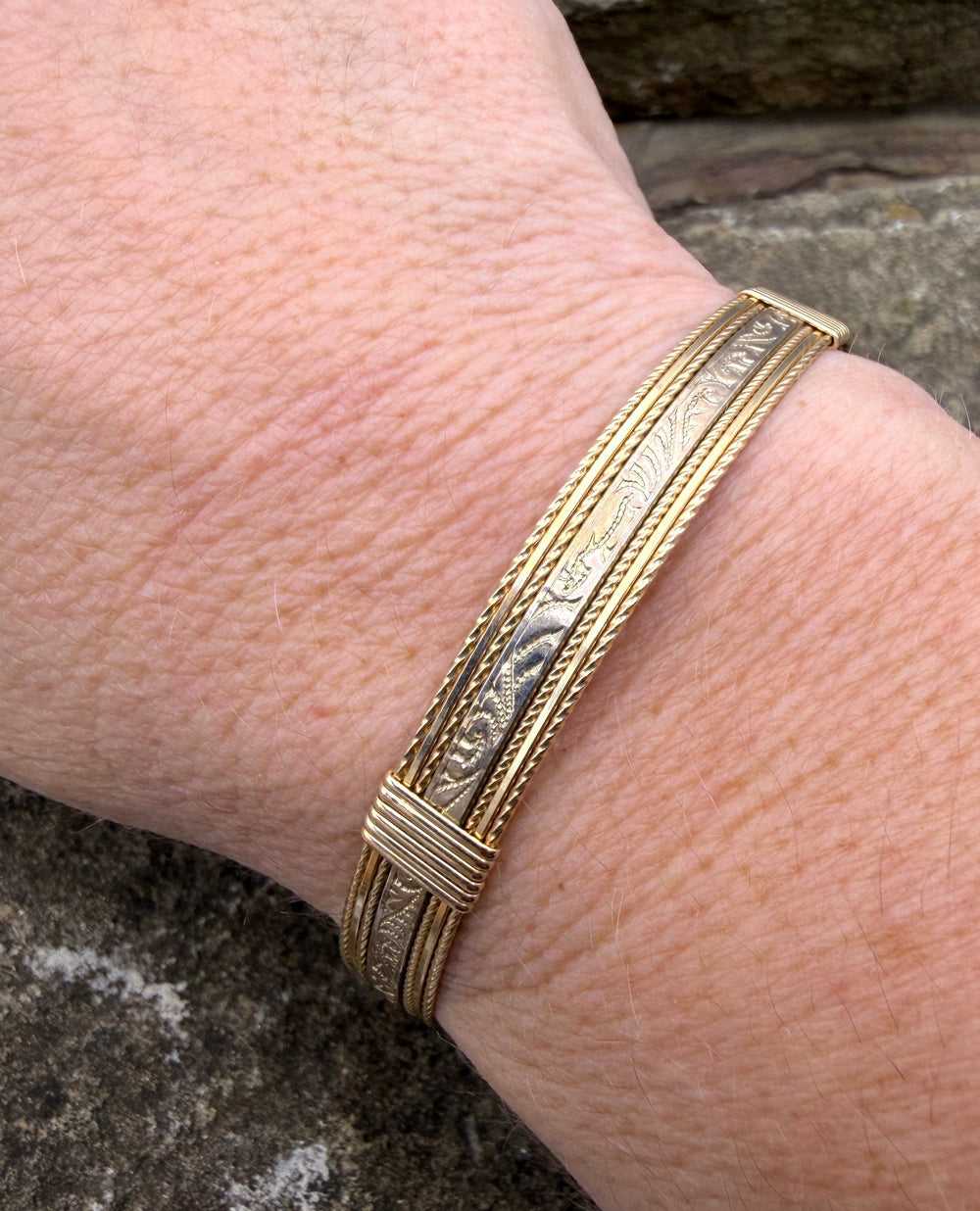 Heidi White Designs Wire Wrapped Sterling Silver and Gold