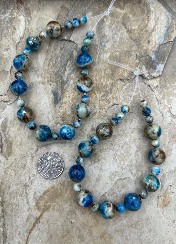 High Grade Hackmanite (Afghanistan) 5-11mm Round Beads 7.5