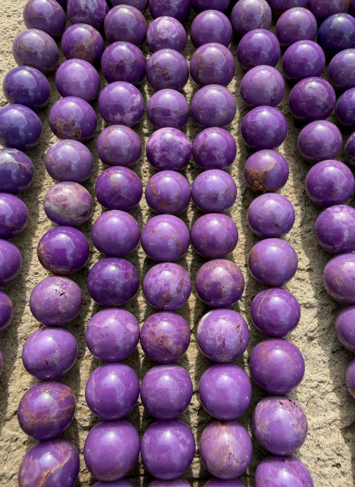 High Grade Phosphosiderite 10mm Round Beads 8 Inch