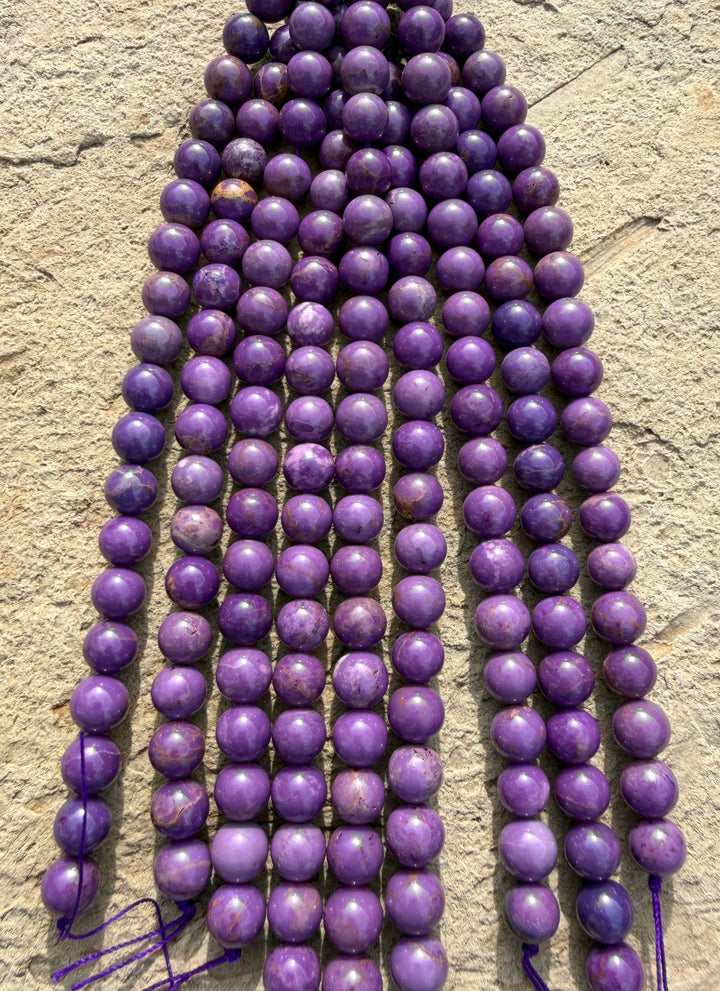 High Grade Phosphosiderite 10mm Round Beads 8 Inch