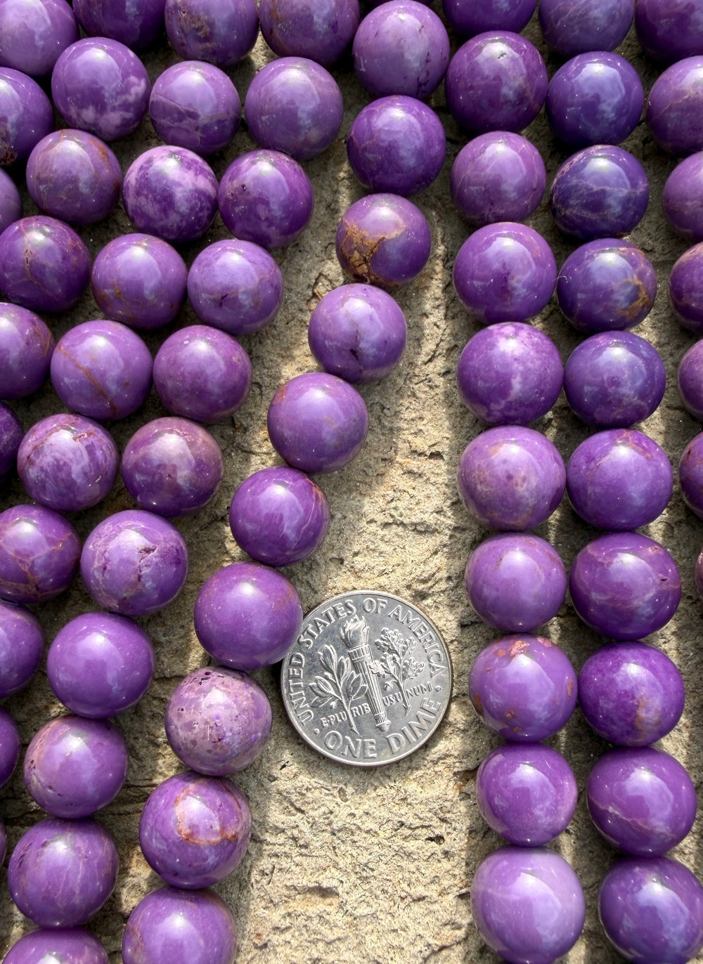 High Grade Phosphosiderite 10mm Round Beads 8 Inch